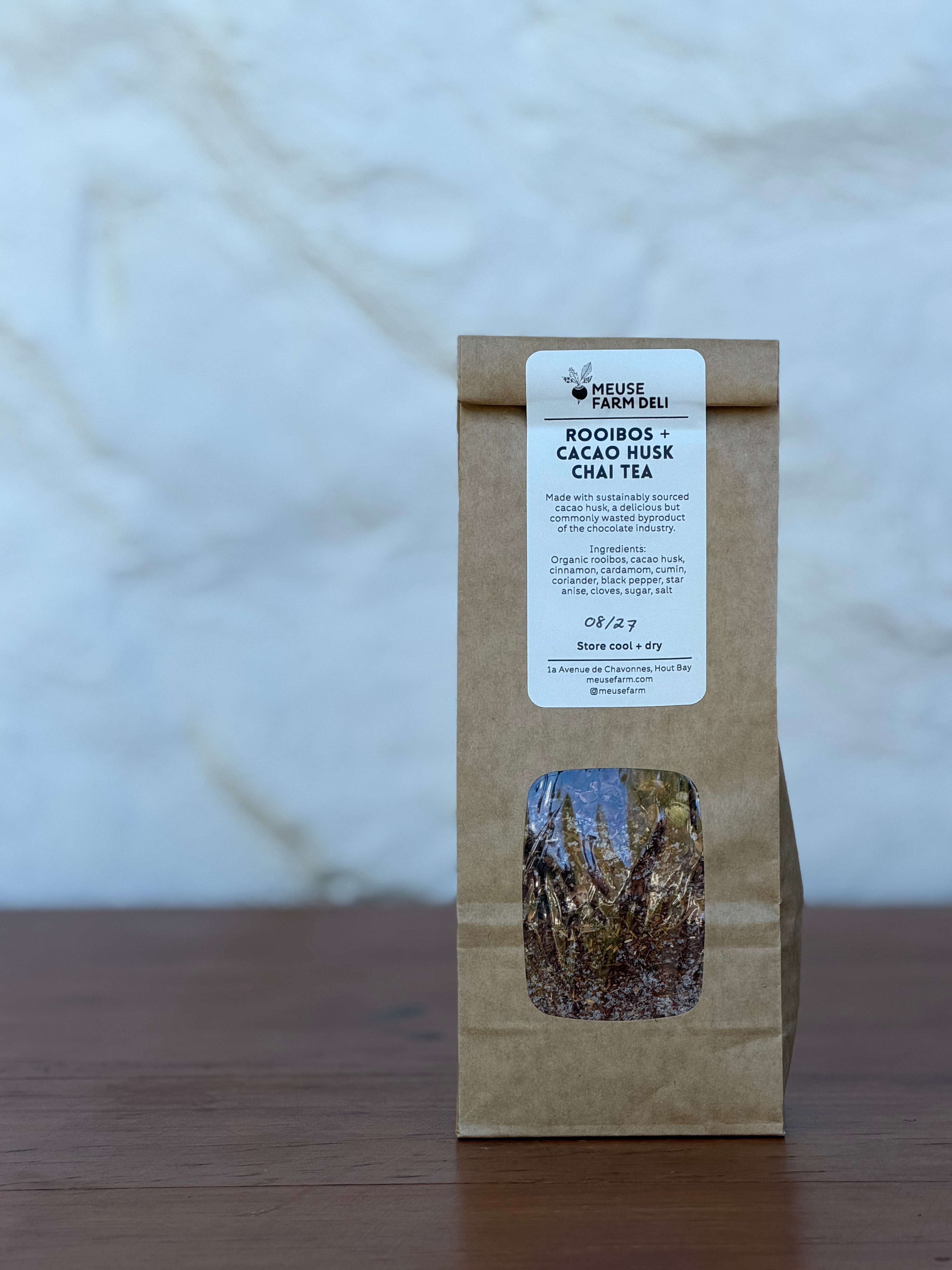 rooibos + cacao husk chai tea