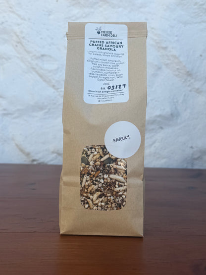 Granola with Puffed African Grains, Sorghum Molasses and Cornflowers